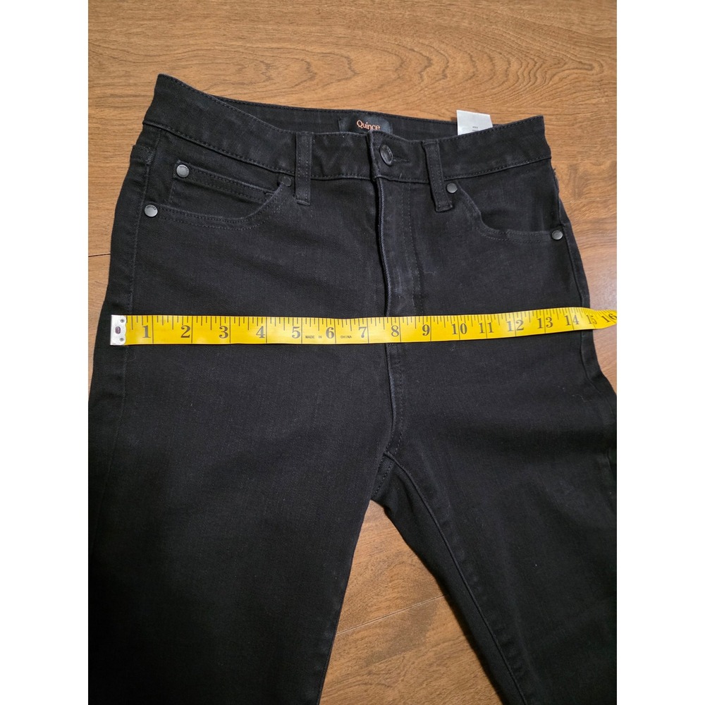 Quince Black Stretch High‎ Rise Skinny Jeans Size 26 casual  Inseam 28 - Picture 7 of 16